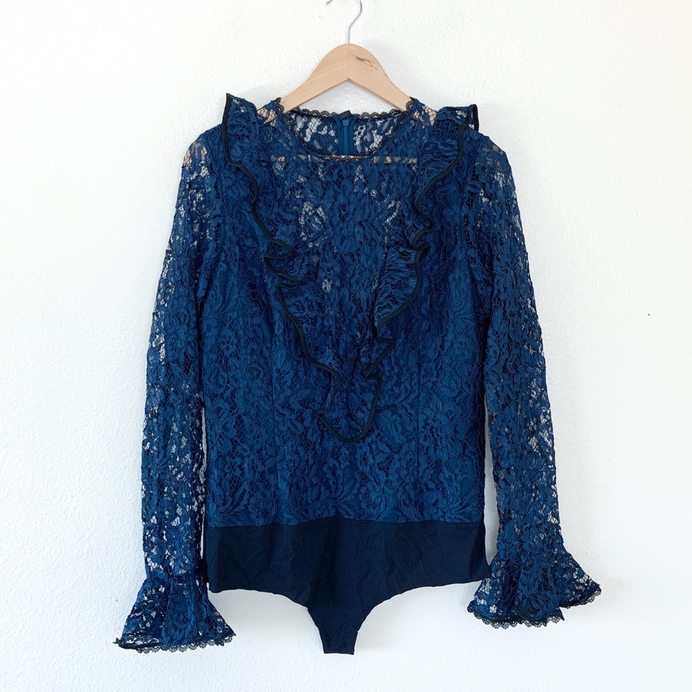 Alexis Navy Pollie Lace Bodysuit - Picture 4 of 9